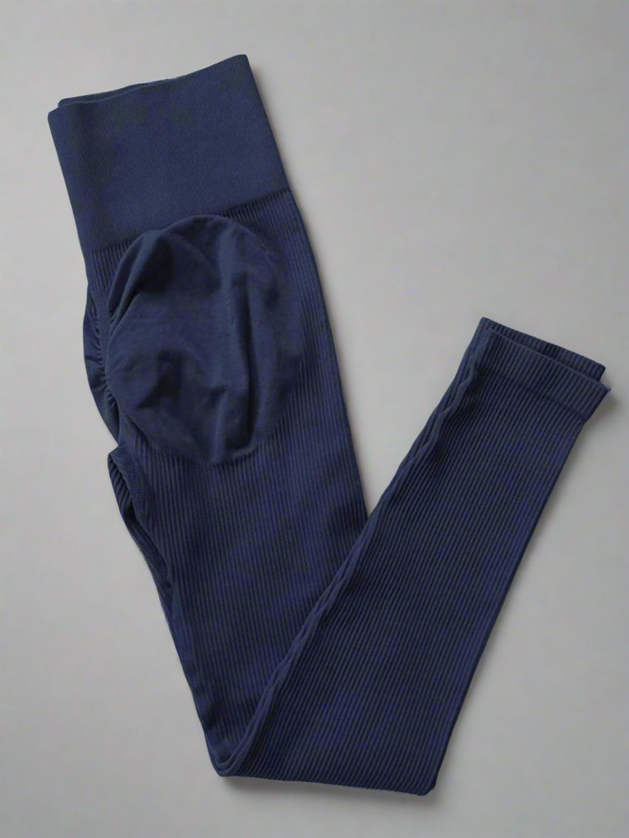 Leggings Acanalado Azul Marino