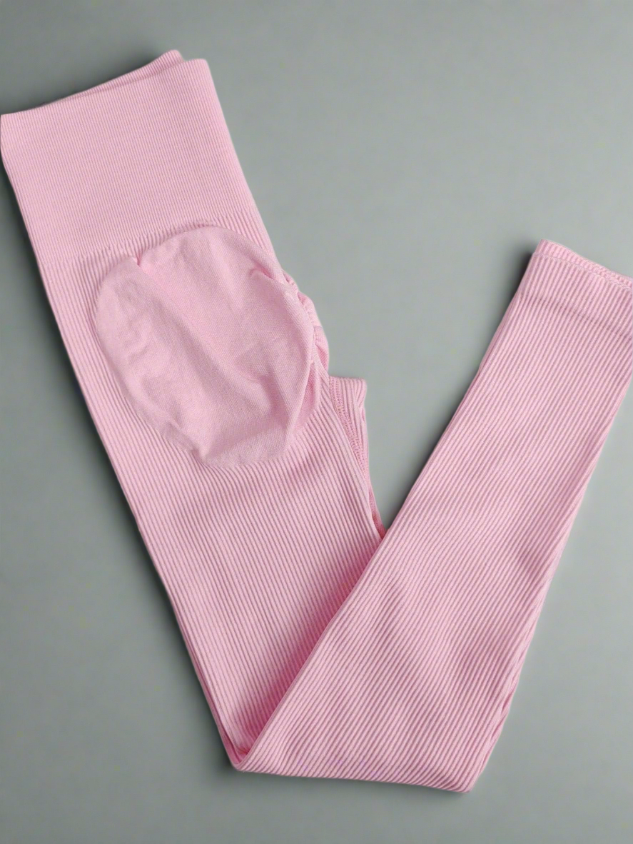 Leggings Acanalado Rosado