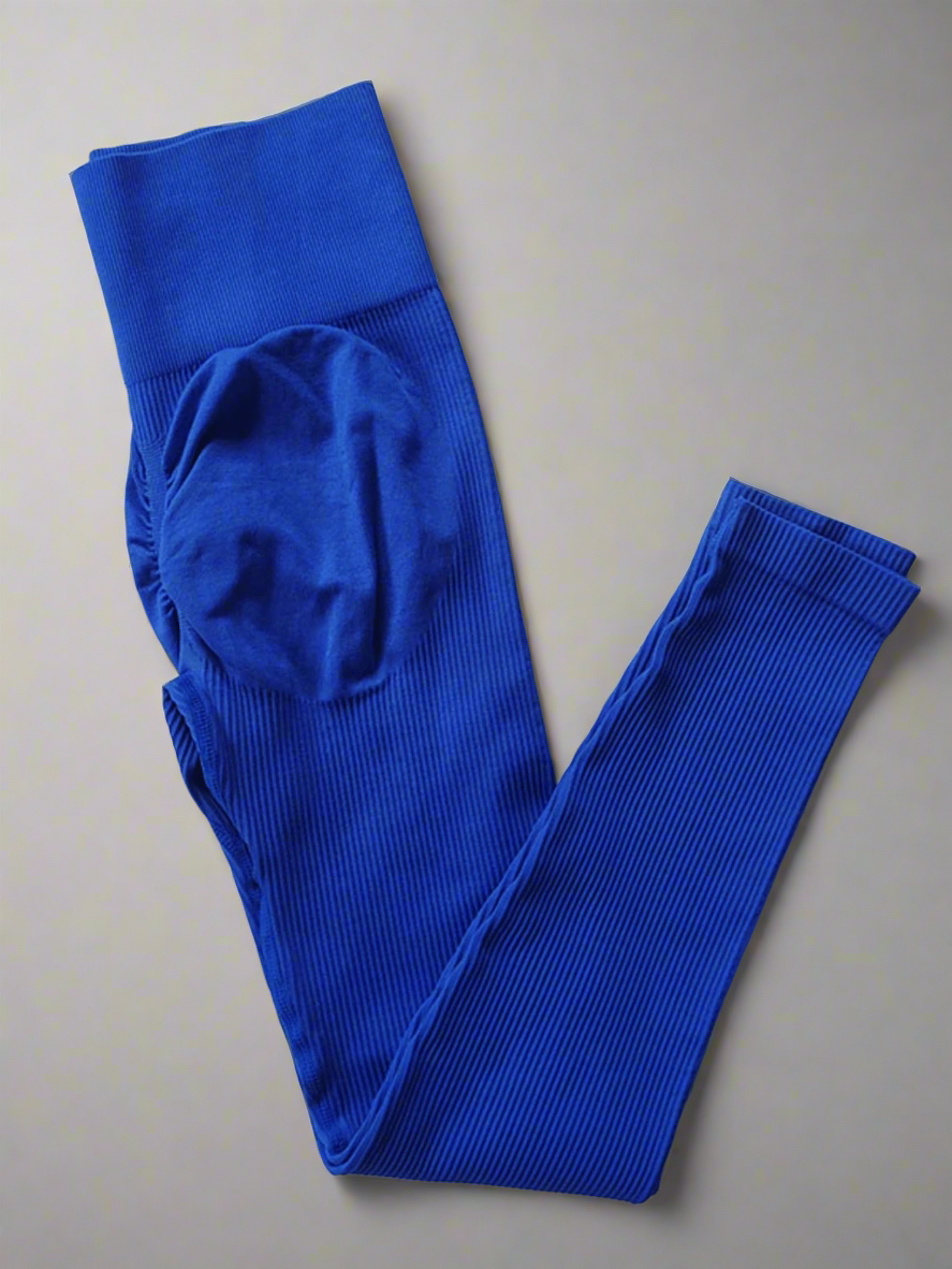 Leggings Acanalado Azul Rey