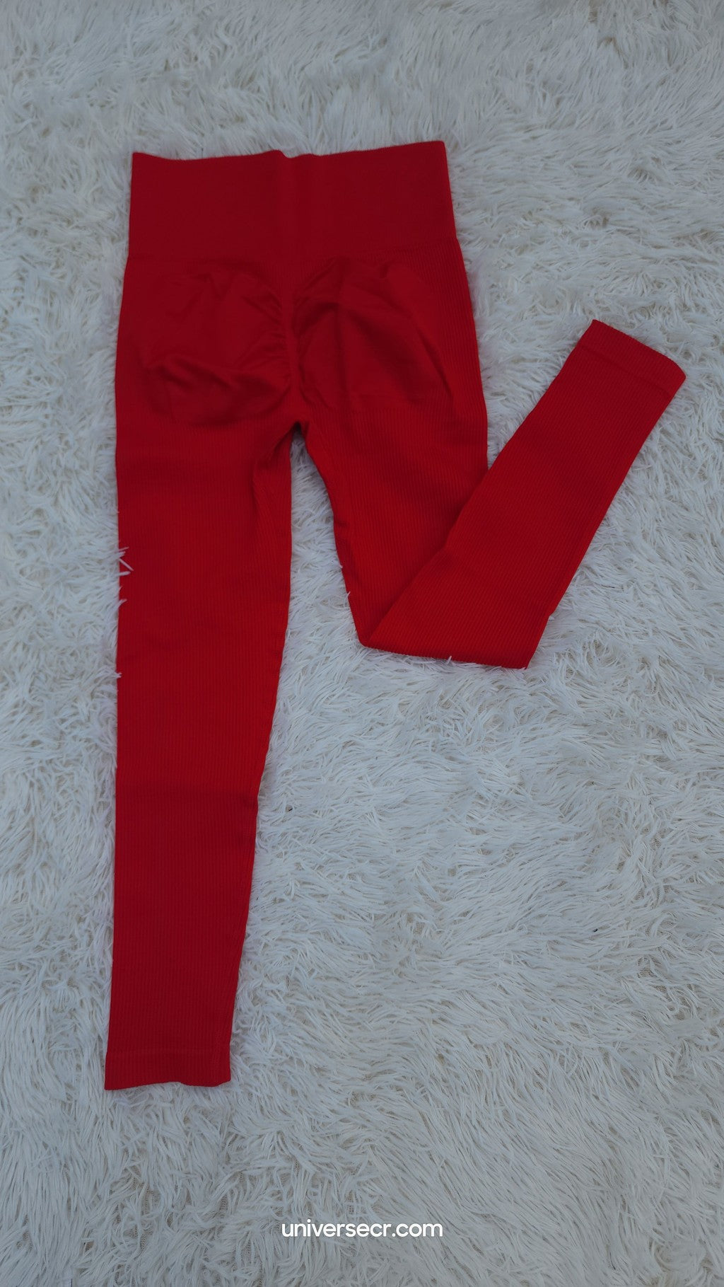 Leggings Acanalado Rojo