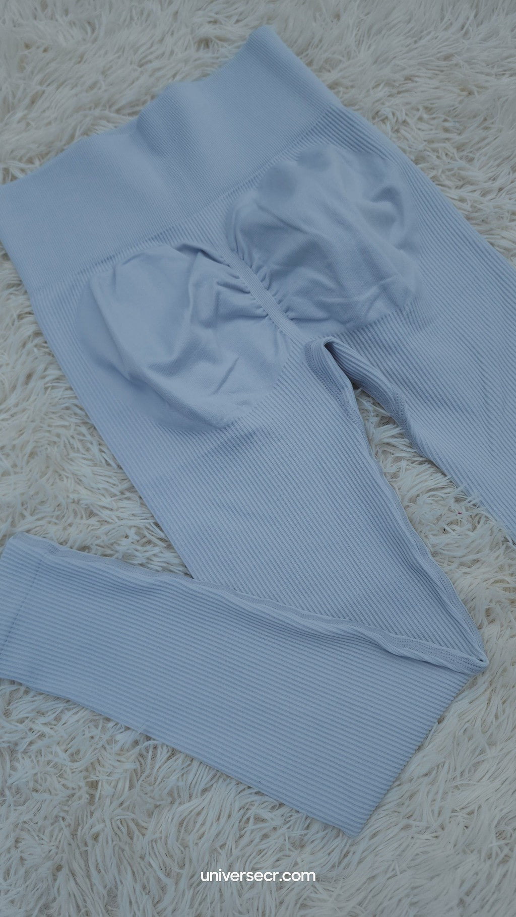 Leggings Acanalado Gris Claro