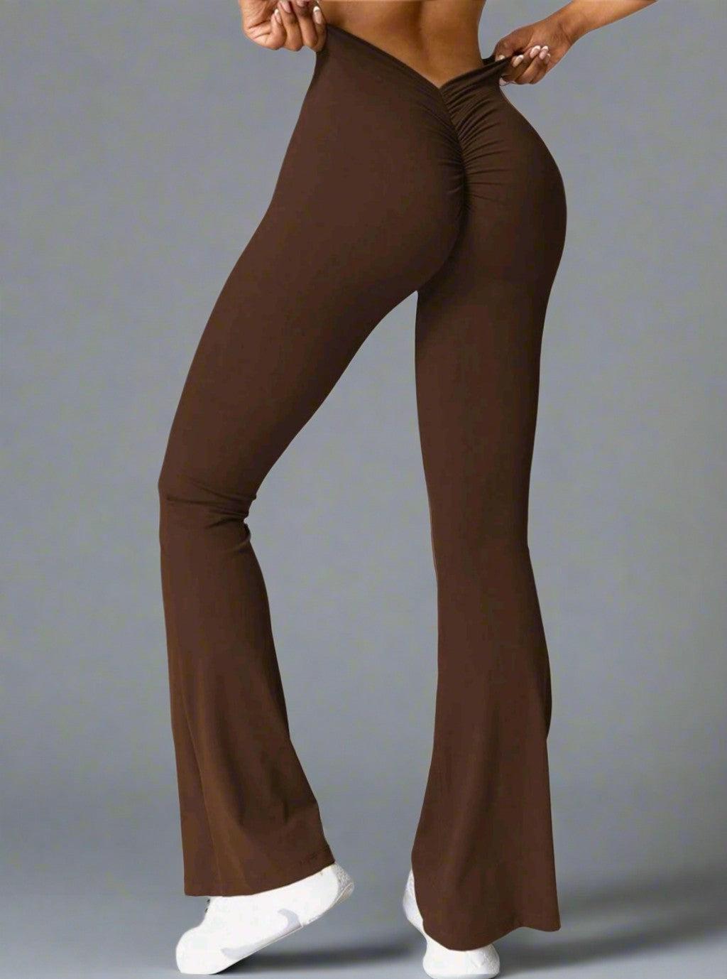 V-Cut Flare Leggings Baby Pink