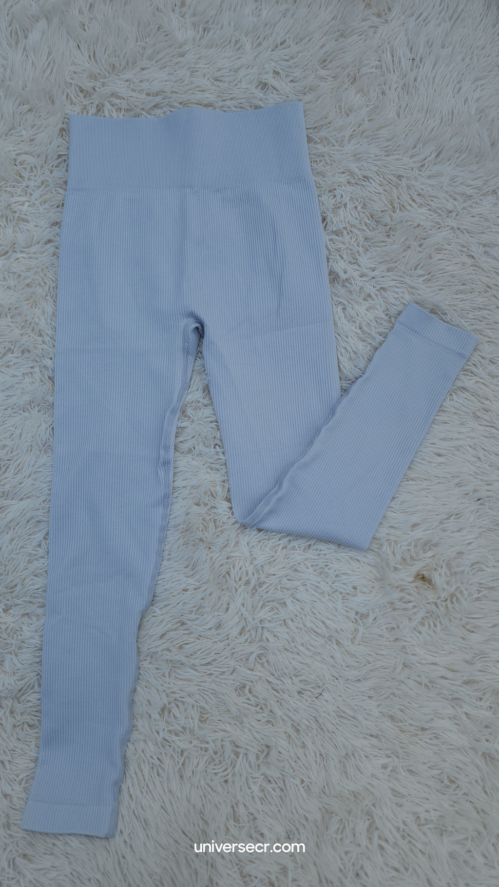 Leggings Acanalado Gris Claro