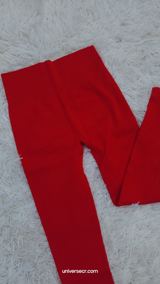 Leggings Deportivos Rojo