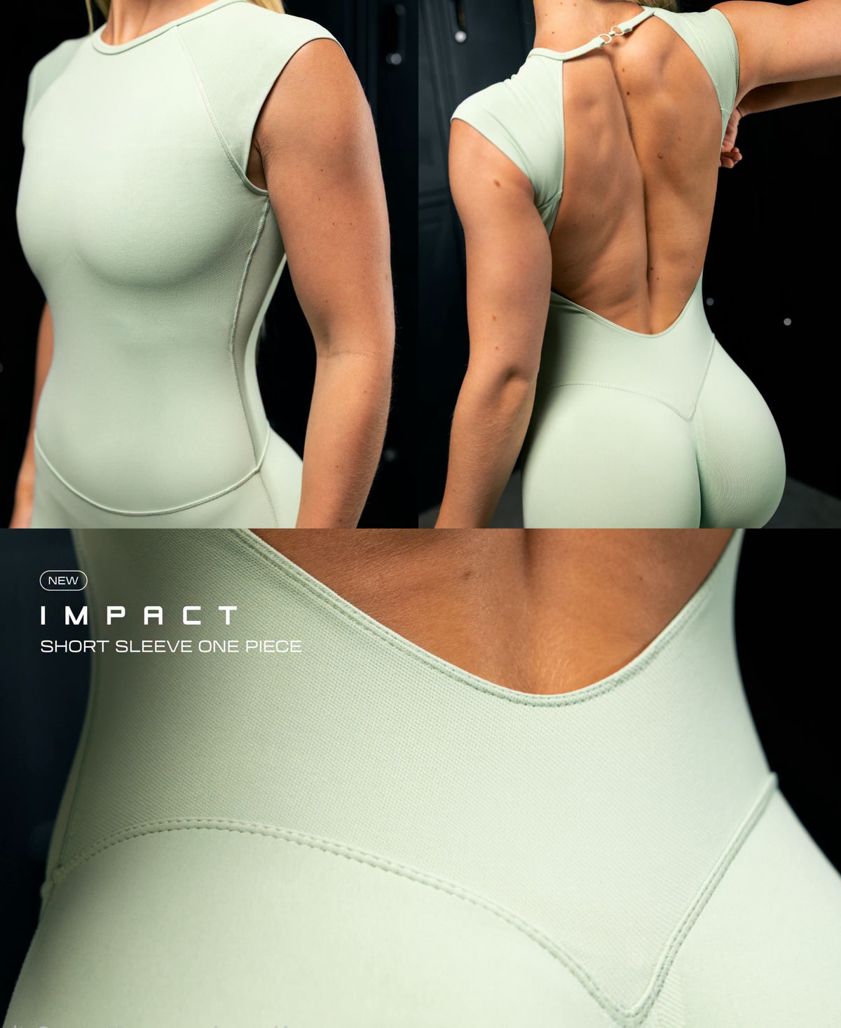 IMPACT Short Sleeve One Piece (Enterizo)- Celestial Mint
