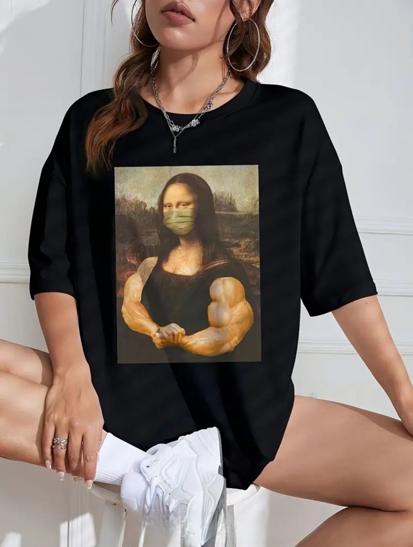 Camiseta Oversize Mona Lisa