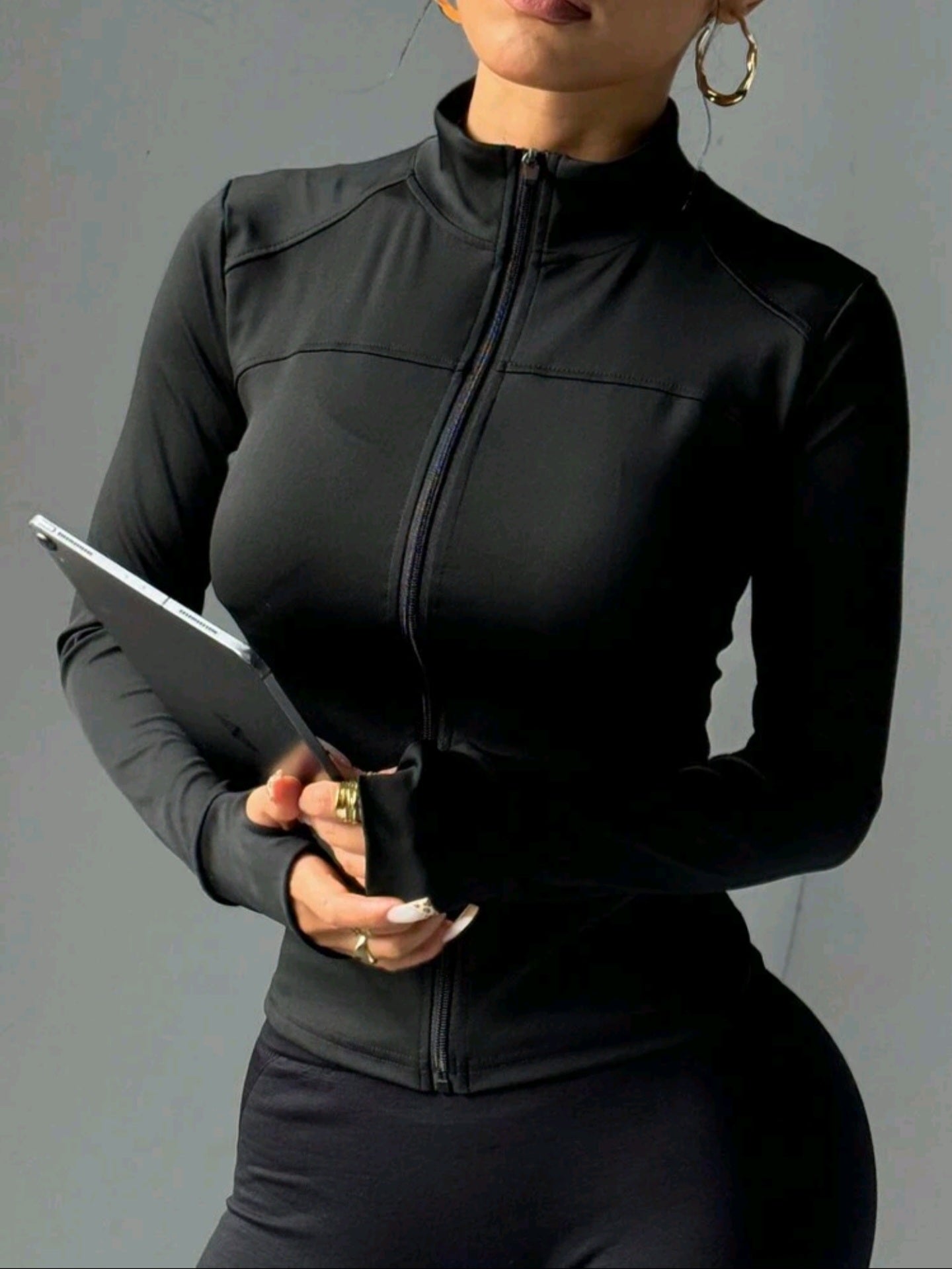 Sudadera Negra Manga Larga
