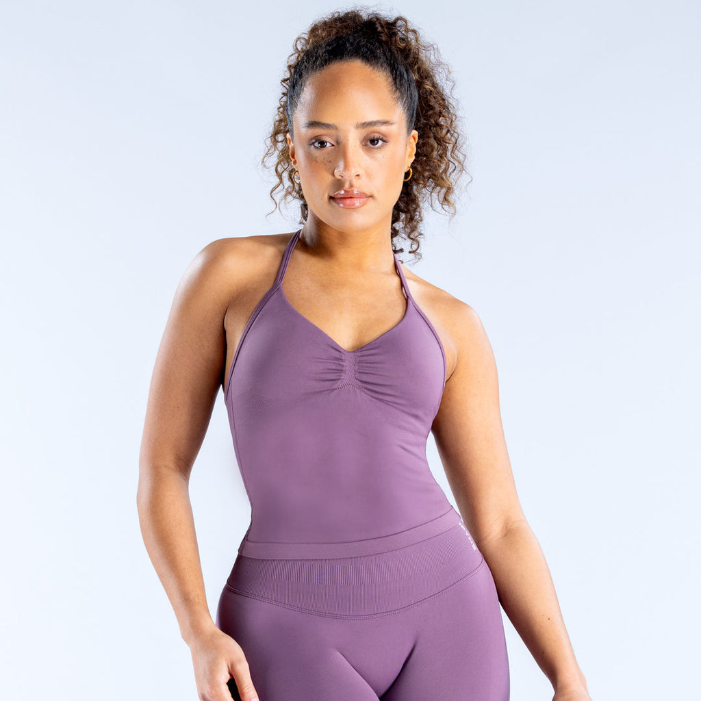 Impact Longline Strappy Top - Twilight Grape