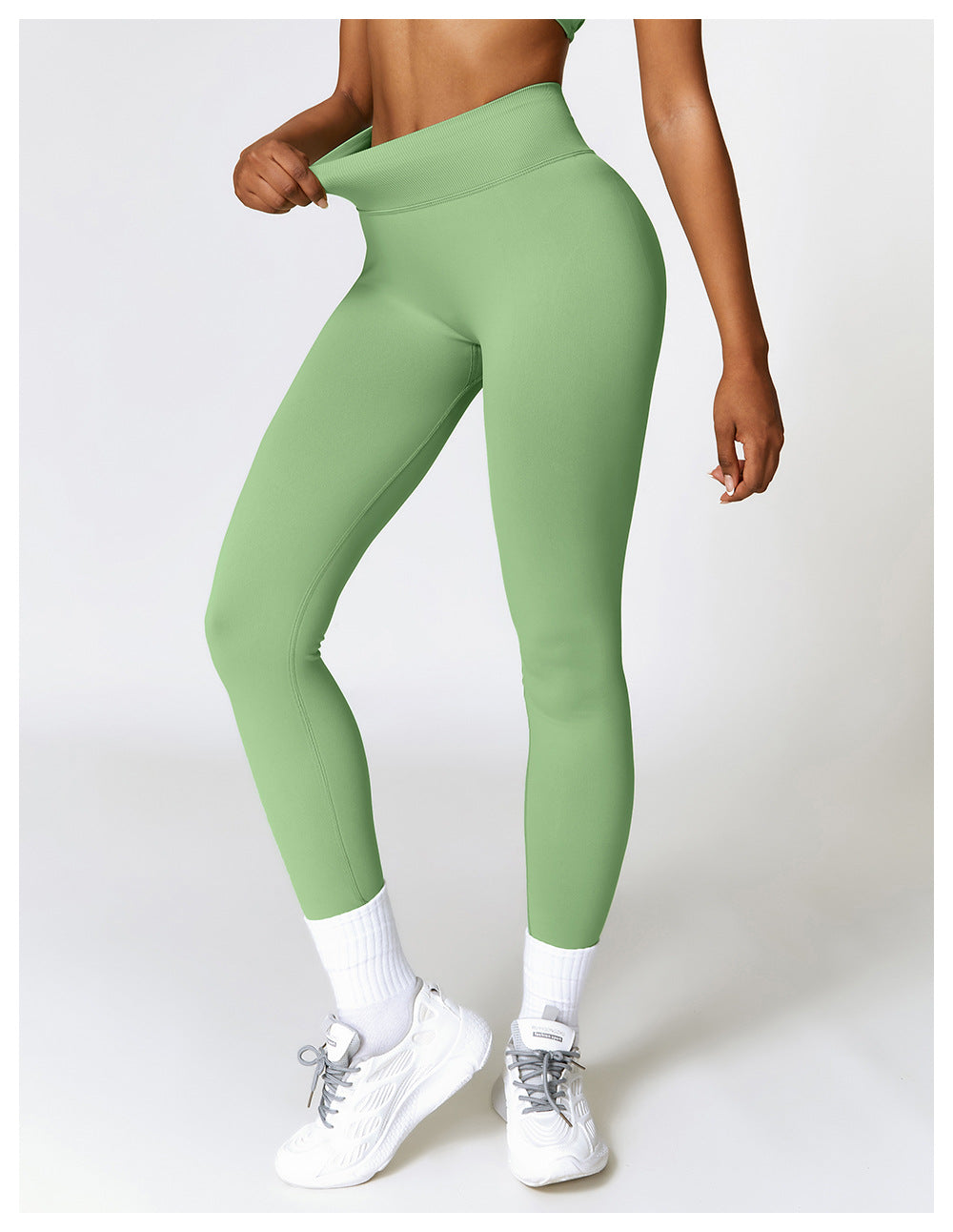 V-Cut Leggings Ethereal Green