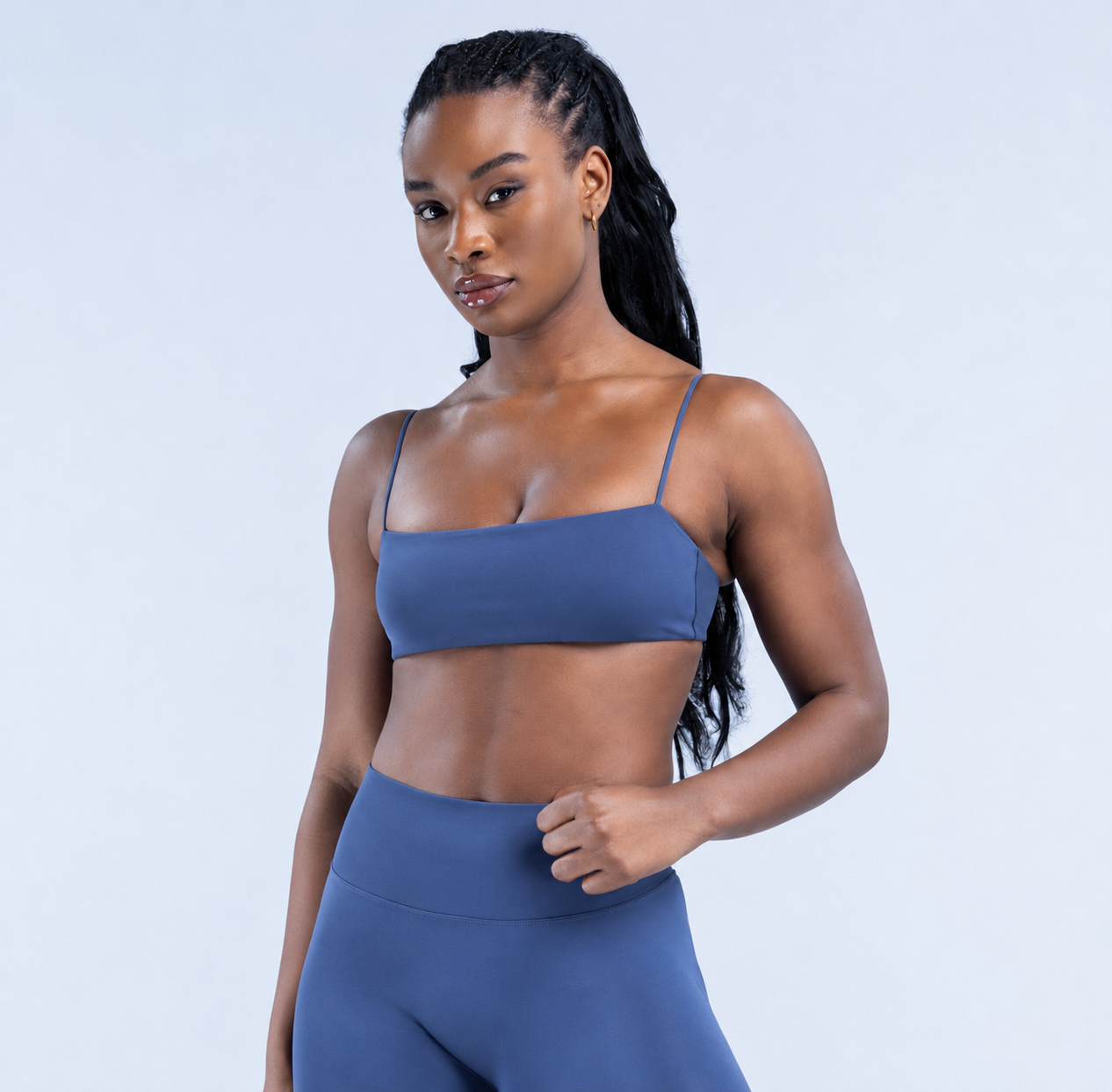 AURA Strappy Bra - Storm Blue