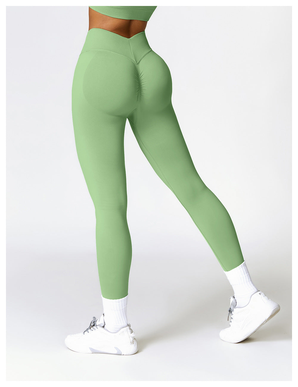V-Cut Leggings Ethereal Green