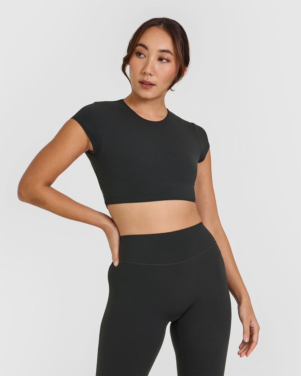 Eclipse - Short Sleeve Crop Top Noir