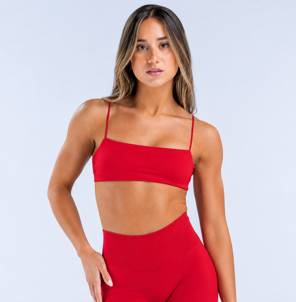 AURA Strappy Bra - Power Red