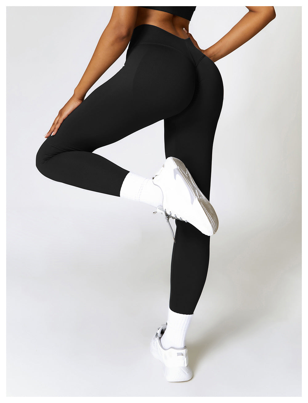 V-Cut Leggings Midnight Black
