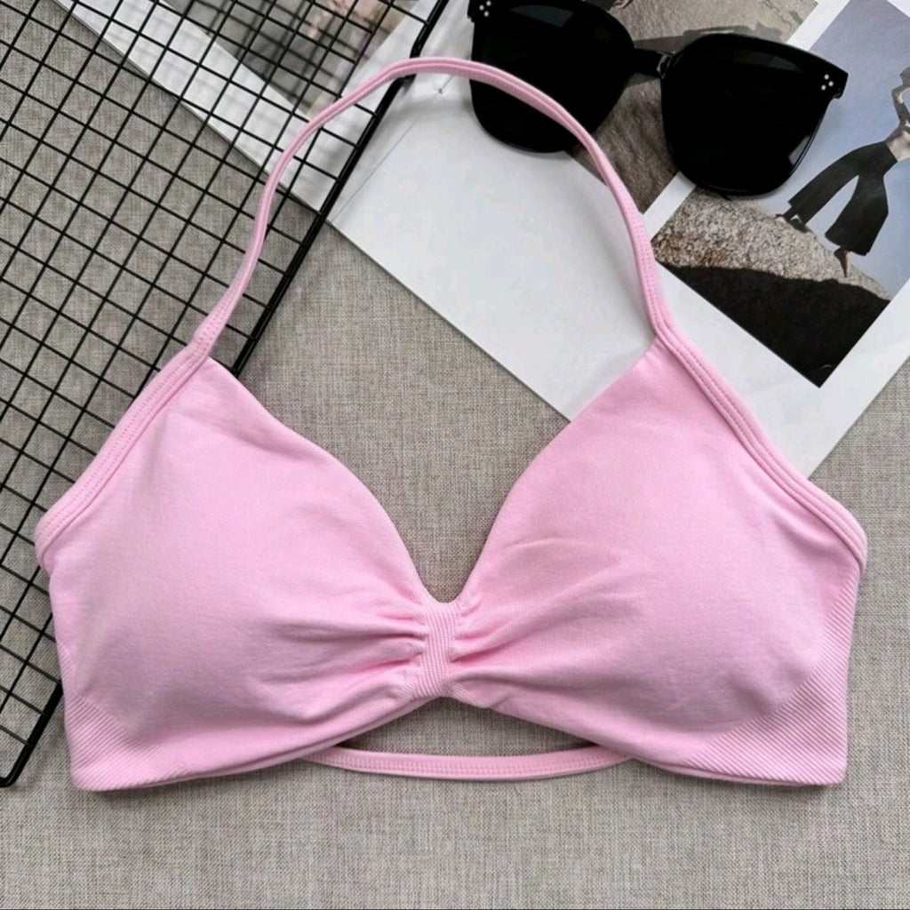 Impact Strappy Top - Baby Pink