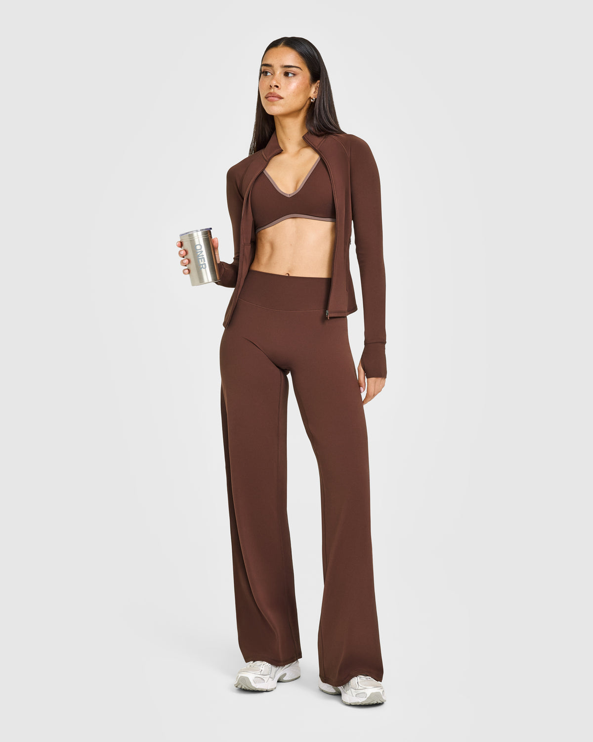 (Copia) Eclipse Wide Leg Pants - Espresso Brown