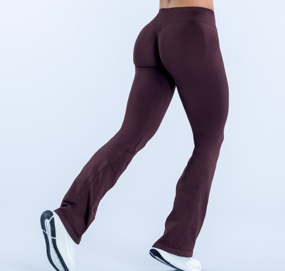 IMPACT Flare Leggings - Chocolate Brown