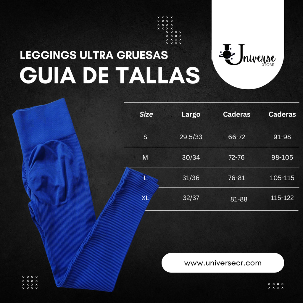 Leggings Acanalado Azul Rey
