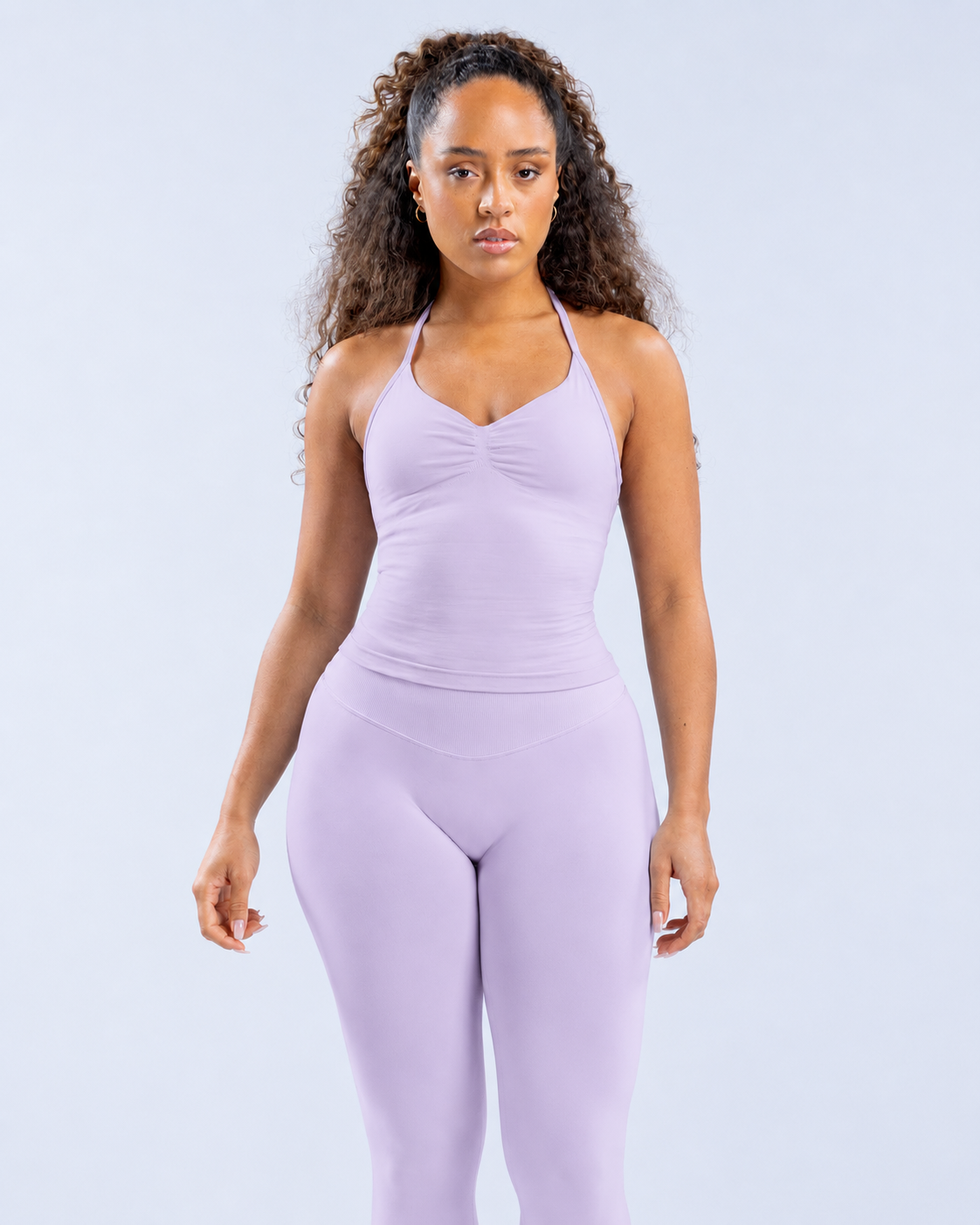 IMPACT Longline Strappy Top- Lunar Lilac
