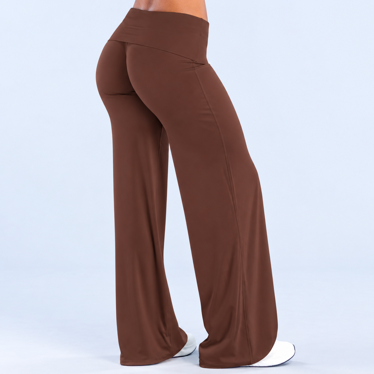 Eclipse Wide Leg Pants (pletina pegable) - Chocolate Brown
