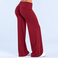 Eclipse Wide Leg Pants (Pletina pegable)- Crimson