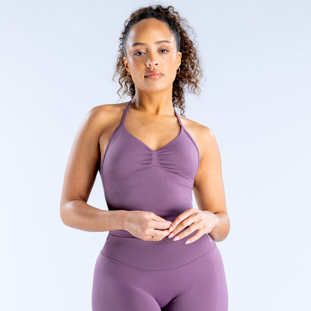 Impact Longline Strappy Top - Twilight Grape