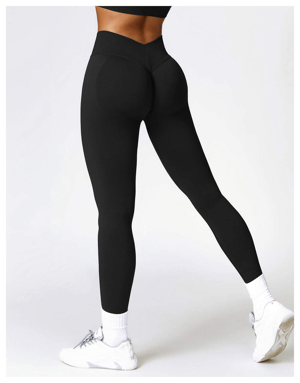 V-Cut Leggings Midnight Black
