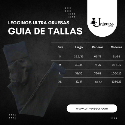 Leggings Deportivos Acanalados Negro