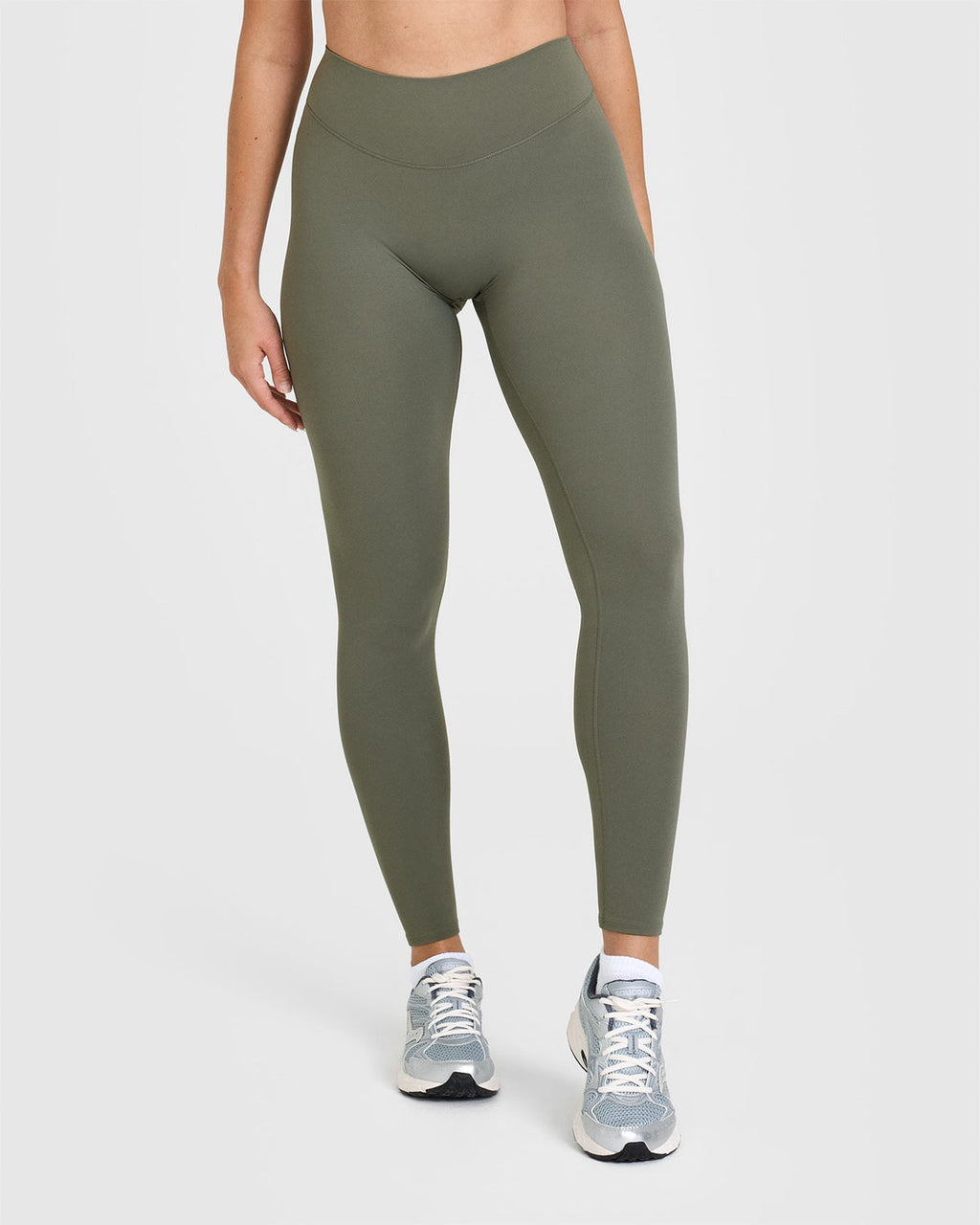 Eclipse Leggings- Aurora Olive (Sin Scrunch)
