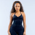 Impact Longline Strappy Top  Midnight Black
