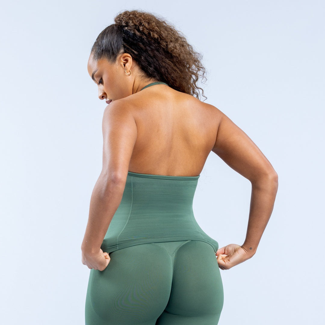 Impact Longline Strappy Top Sage Green