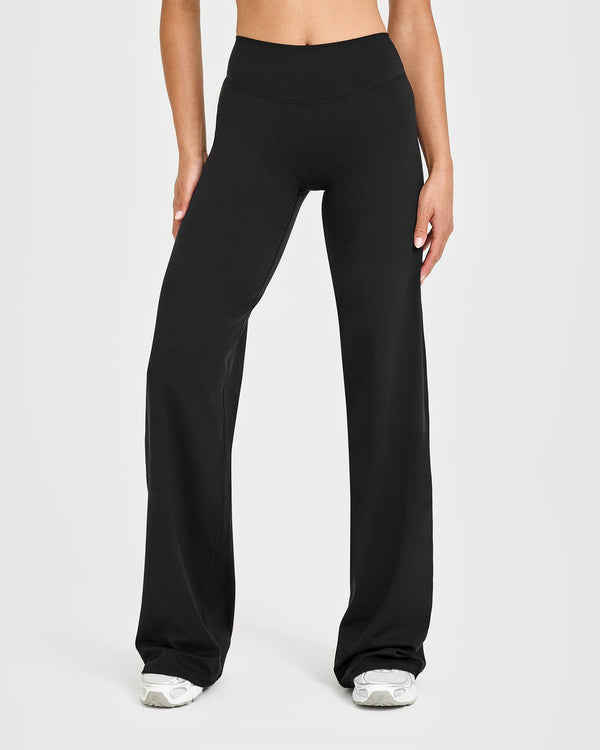 Eclipse Wide Leg Pants- Midnight Black (Sin Scrunch)
