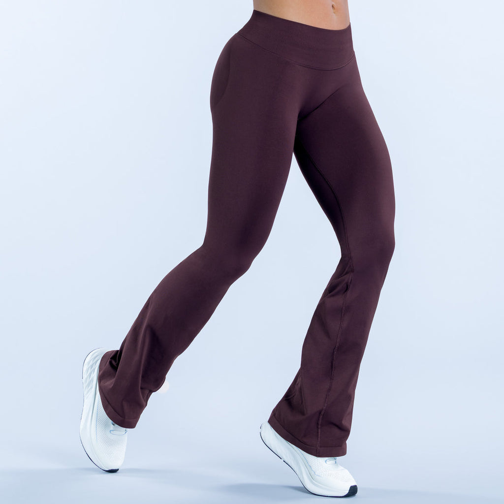 IMPACT Flare Leggings - Chocolate Brown