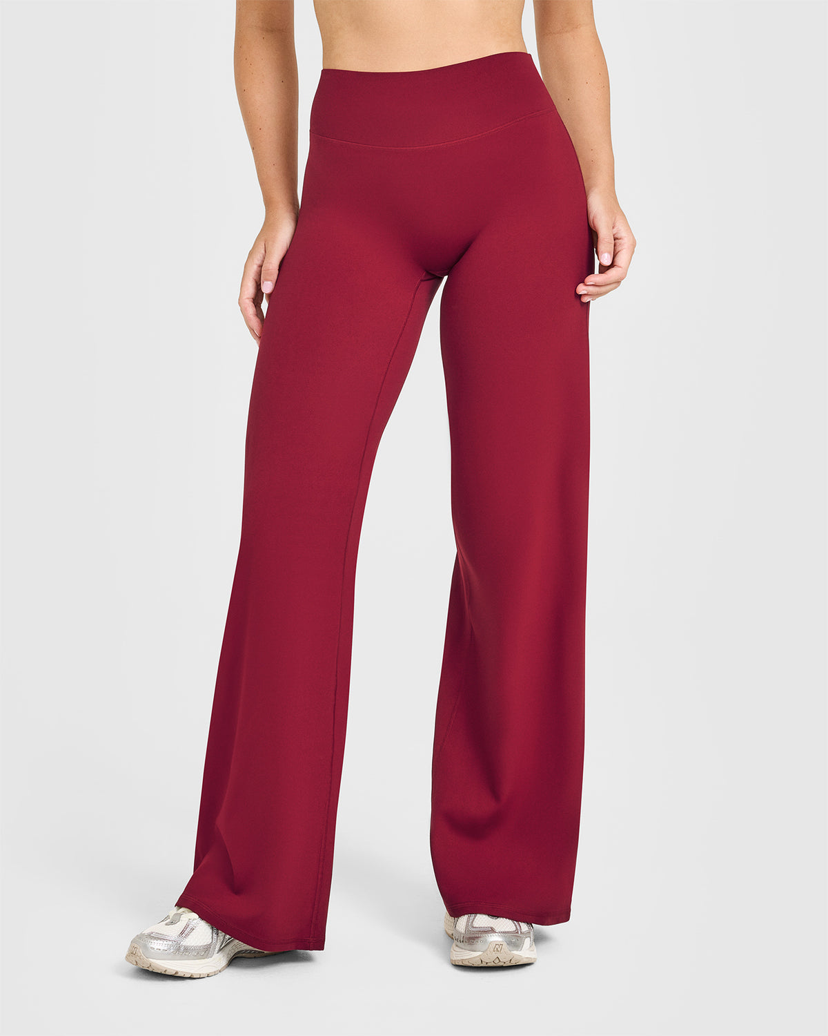 Eclipse Wide Leg Pants- Crimson  (Sin Scrunch)