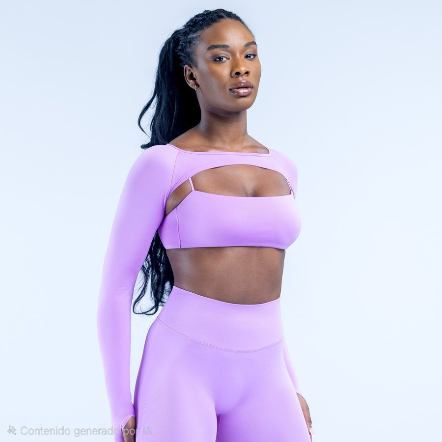 AURA Long Sleeve Shrug - Starlight Lilac