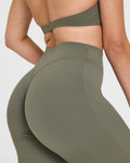 Eclipse Wide Leg Pants- Aurora Olive  (Sin Scrunch)