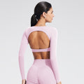 Eclipse  Crop Top Open Back - Cosmic Blush