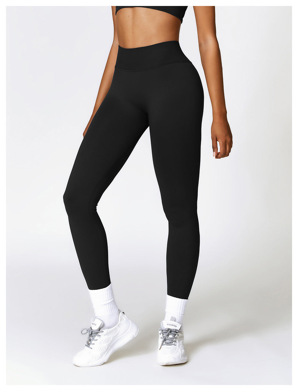 V-Cut Leggings Midnight Black