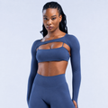 AURA Long Sleeve Shrug - Storm Blue