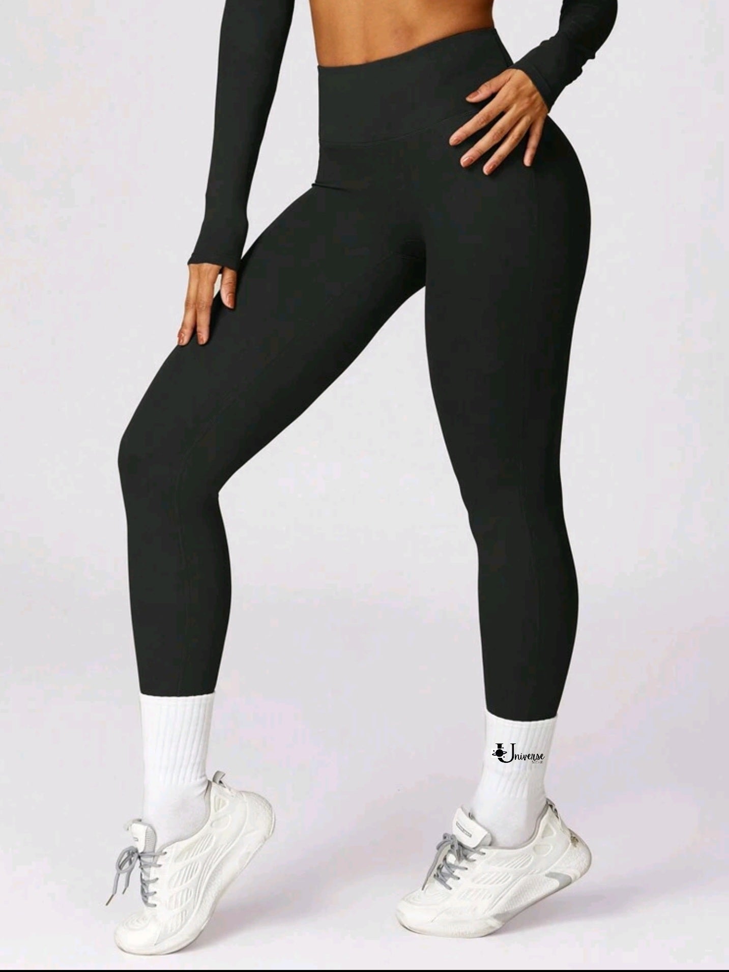 Leggings Deportivos Negro Sin Push up
