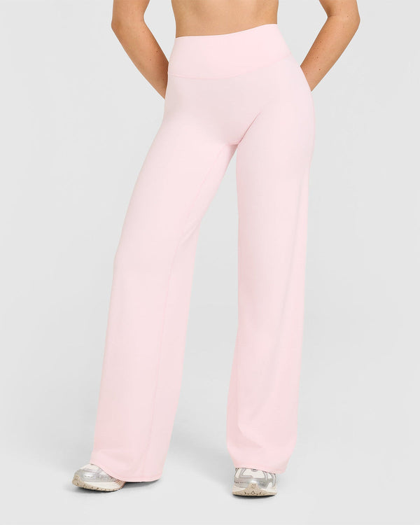 Eclipse Wide Leg Pants- Cosmic Blush  (Sin Scrunch)