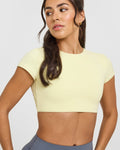 Eclipse Short Sleeve Crop Top - Vainilla Sun