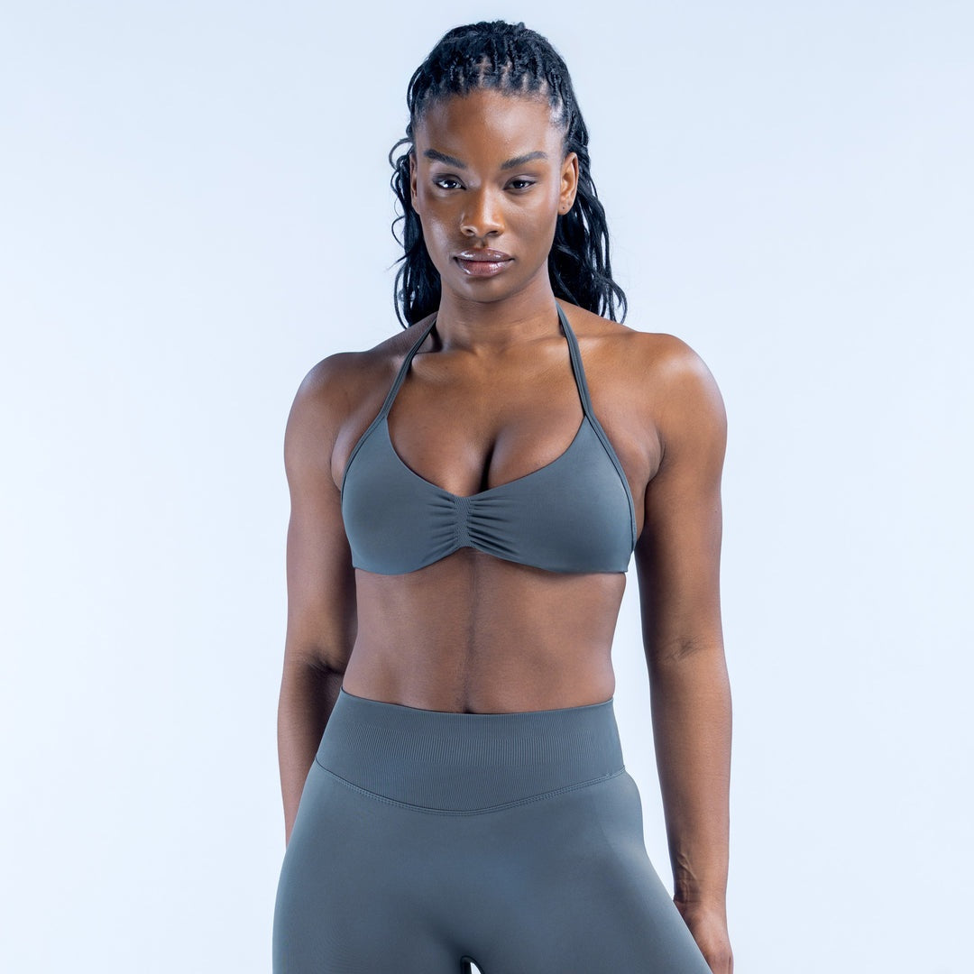 Impact Strappy Top - Meteor Grey (Gris Azulado)